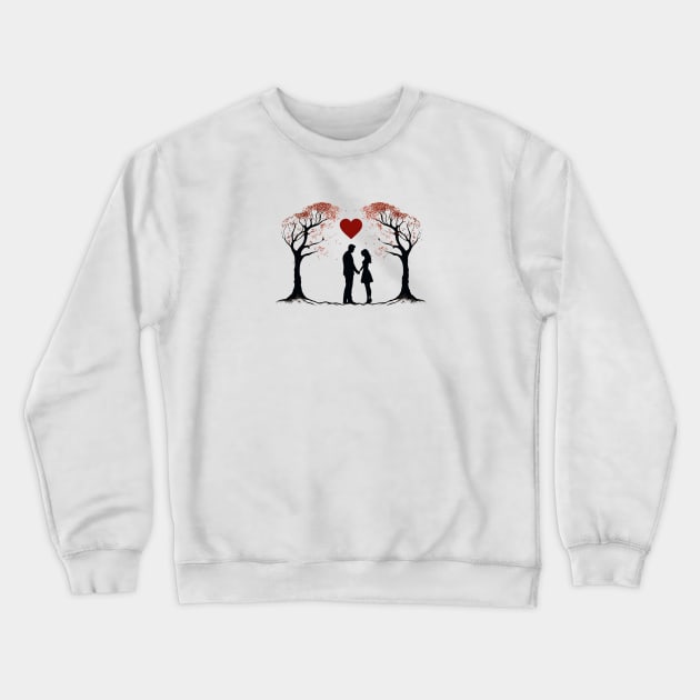 Hidden Feelings - Romantic Valentine's Day Crewneck Sweatshirt by Orento